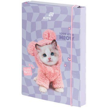Папка для зошитів на гумці Kite Studio Pets SP26-210, картон SP26-210 фото