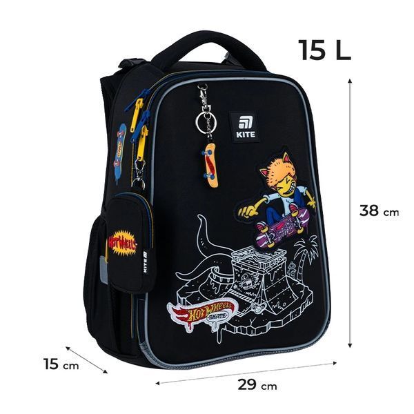 Рюкзак шкільний каркасний Kite Education Hot Wheels Skate HW25-531M HW25-531M фото