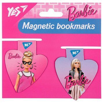 Закладки магнітні Yes Barbie heart 2 шт 708110 708110 фото