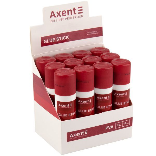 Клей-олівець PVA Axent 7103-A, 25 г (12 шт) 7103-A фото