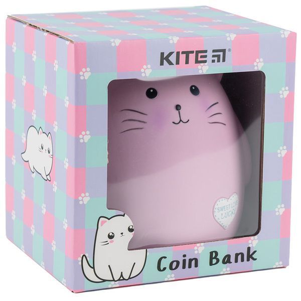 Скарбничка Kite K23-498-2, pink cat K23-498-2 фото