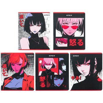 Зошит шкільний Kite Anime 48 аркушів, клітинка K24-259-2 K24-259-2 фото