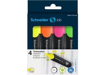 Набір текстових маркерів Schneider JOB 150, 4 кольори в блістері S1500 S1500 фото