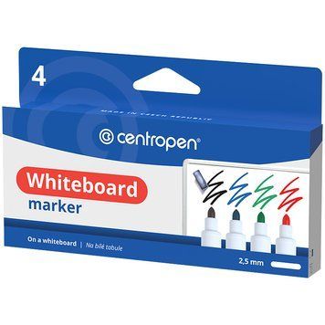 Набір маркерів Centropen Board 2,5 мм круглі, набір 4 шт 8559/4/CB 8559/4/cb фото