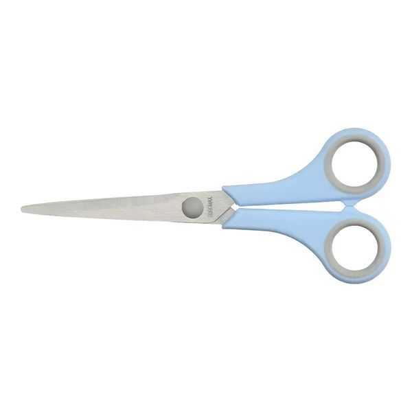 Ножиці офісні Buromax Pastel 170 мм з гумовими вставками блакитні BM.4504-14 BM.4504-14 фото