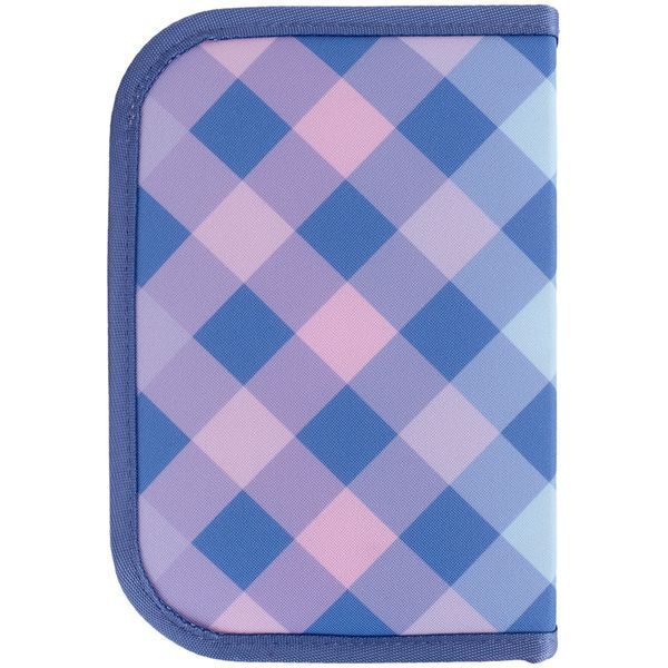 Пенал без наповнення Kite Purple Chequer K24-622-3, 1 відділення, 2 відвороти K24-622-3 фото