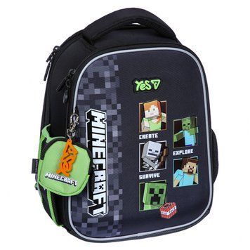 Рюкзак шкільний каркасний Yes H-100S Minecraft Reality 550223 550223 фото