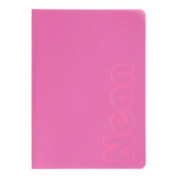 Записна книга Buromax Neon А5 80 аркушів в клітинку рожева BM.24822180-10 BM.24822180-10 фото
