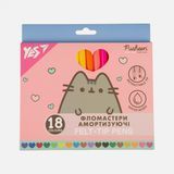 Фломастери Yes Pusheen 18 кольорів амортизуючі 650583 650583 фото