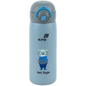 Термос з кнопкою Kite K25-1221-3, Hot style, 430 мл, сірий K25-1221-3 фото