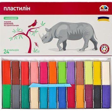 Пластилін дитячий Гамма UA Захоплення на 24 кольори, 384 г 200316 200316 фото