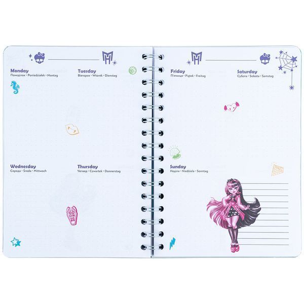 Щоденник на спіралі Kite Monster High MH25-438, тверда обкладинка MH25-438 фото