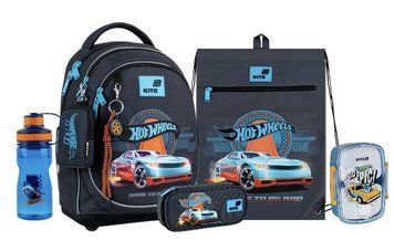 Шкільний набір Kite Hot Wheels (рюкзак, пенал, сумка, ланчбокс, пляшка) 115-130 см, SET_HW26-724S (5) SET_HW26-724S (5) фото