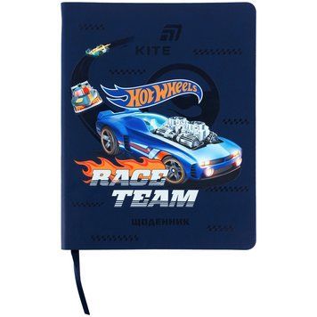 Щоденник шкільний Kite, м'яка обкладинка, PU Hot Wheels HW26-283 HW26-283 фото