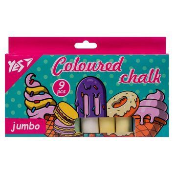 Крейда кольорова Yes "Sweet Cream", 9 шт, JUMBO 400504 400504 фото