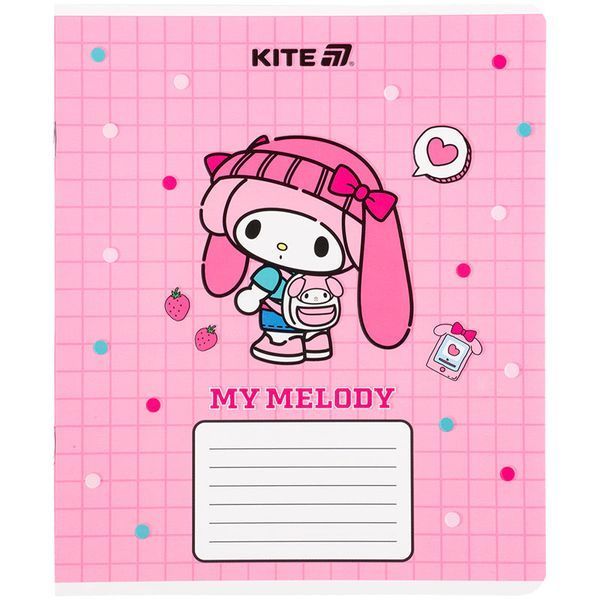 Зошит шкільний Kite Kuromi 12 аркушів, клітинка HK25-232-4 HK25-232-4 фото