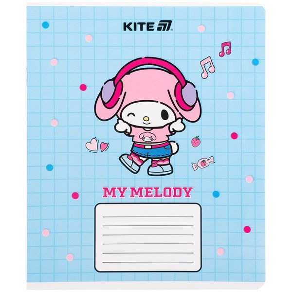 Зошит шкільний Kite Kuromi 12 аркушів, клітинка HK25-232-4 HK25-232-4 фото