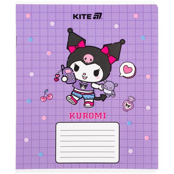 Зошит шкільний Kite Kuromi 12 аркушів, клітинка HK25-232-4 HK25-232-4 фото