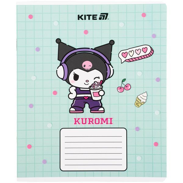 Зошит шкільний Kite Kuromi 12 аркушів, клітинка HK25-232-4 HK25-232-4 фото
