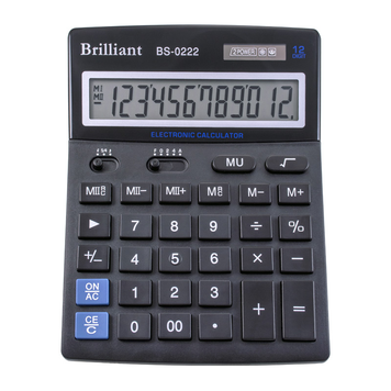 Калькулятор Brilliant BS-0222 12-розрядний, 2-живлення BS-0222 фото