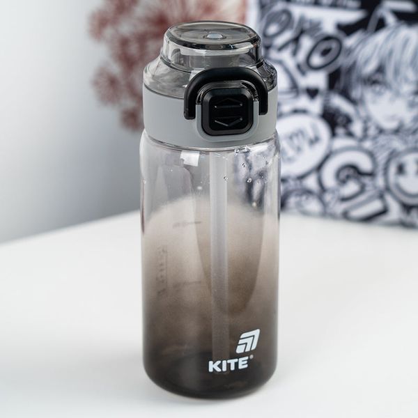 Пляшечка для води Kite K25-1212-1, 600 мл, чорна K25-1212-1 фото