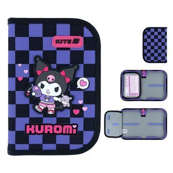 Пенал без наповнення Kuromi HK26-621-2, 1 відділення, 1 відворот HK26-621-2 фото
