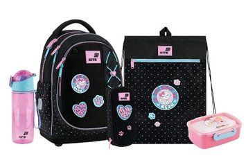 Шкільний набір Kite Pretty Kitty (рюкзак, пенал, сумка, ланчбокс, пляшка) 115-130 см, SET_K26-724S-1 (5) SET_K26-724S-1 (5) фото