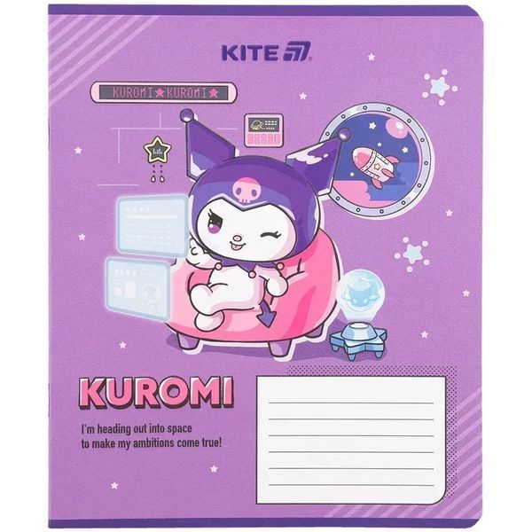Зошит шкільний Kite Kuromi 18 аркушів, клітинка HK25-236-1 HK25-236-1 фото