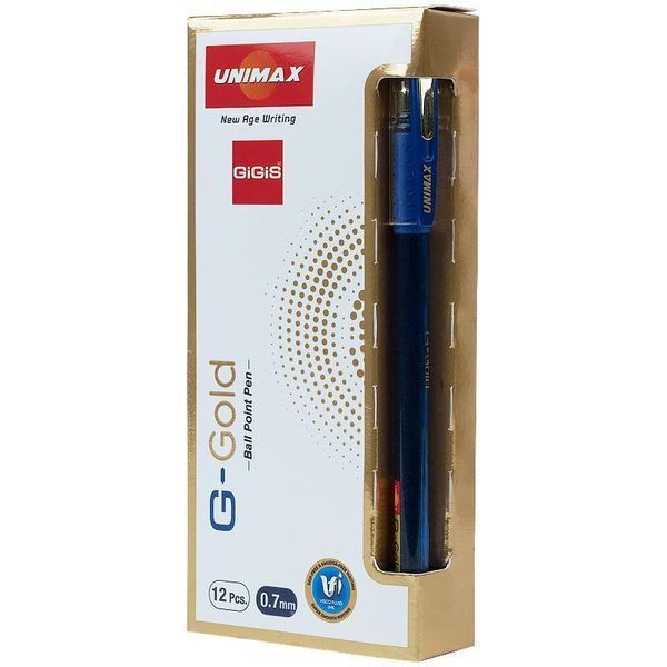 Ручка кулькова Unimax G-Gold, синя UX-139-02 UX-139-02 фото