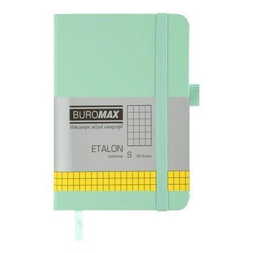Записна книга Buromax Etalon 95x140 мм 96 аркушів в клітинку м&acute;ятний BM.296160-38 BM.296160-38 фото