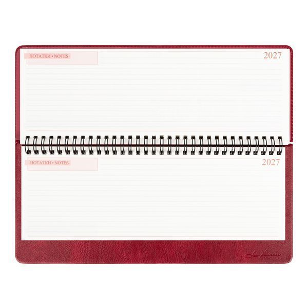 Планінг (щотижневик) настільний Leo Planner Persona 30х14 см датований 2027 бордовий 128 сторінок 252741 252741 фото
