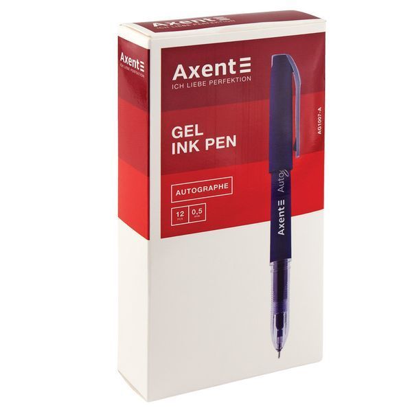 Ручка гелева Axent Autographe AG1007-01-A, 0.5 мм, чорна AG1007-01-A фото