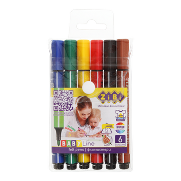 Фломастери Zibi JUMBO 6 кольорів BABY Line ZB.2806 ZB.2806 фото