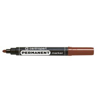 Маркер Centropen Permanent 2,5 мм круглий коричневий 8566/07 8566/07 фото