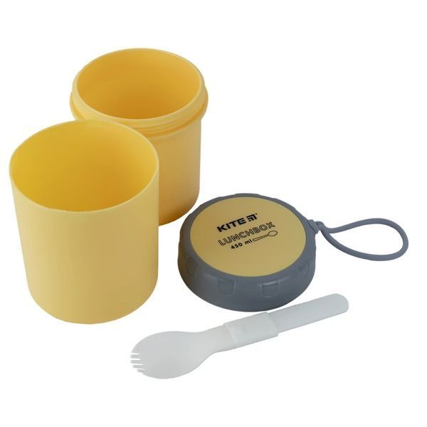 Ланчбокс круглий Kite K23-187-1, 450 мл, жовтий K23-187-1 фото