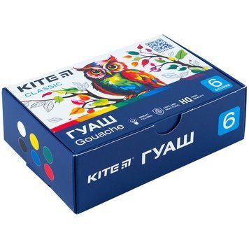 Гуаш Kite Classic K-062, 6 кольорів K-062 фото