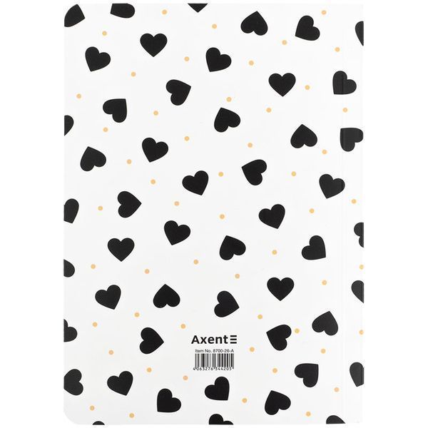 Книга записна Axent Black&White 8700-26-A, A5, 80 аркушів, клітинка 8700-26-A фото