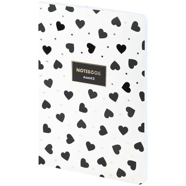 Книга записна Axent Black&White 8700-26-A, A5, 80 аркушів, клітинка 8700-26-A фото