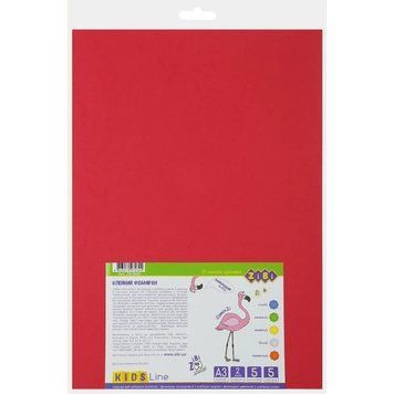 Фоаміран кольоровий з клейким шаром ZiBi А3 5 аркушів 5 кольорів 2 мм KIDS Line 1845 1845 фото