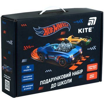 Подарунковий набір для школи Kite Hot Wheels HW26-S01, 26 предметів HW26-S01 фото