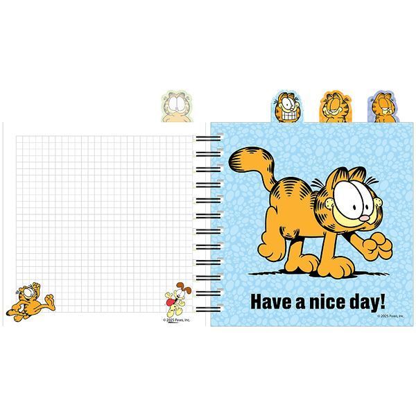 Блокнот з розділювачами на спіралі Garfield GF26-278, 80 аркушів, клітинка, пластикова обкладинка GF26-278 фото
