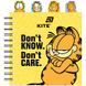 Блокнот з розділювачами на спіралі Garfield GF26-278, 80 аркушів, клітинка, пластикова обкладинка GF26-278 фото 1