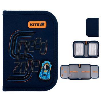Пенал без наповнення Kite Speed Zone K25-622-4, 1 відділення, 2 відворот K25-622-4 фото