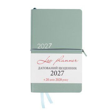 Щоденник діловий Leo Planner Glory 12х20 cм датований 2027 м'який фісташковий 352 сторінки 252717 252717 фото
