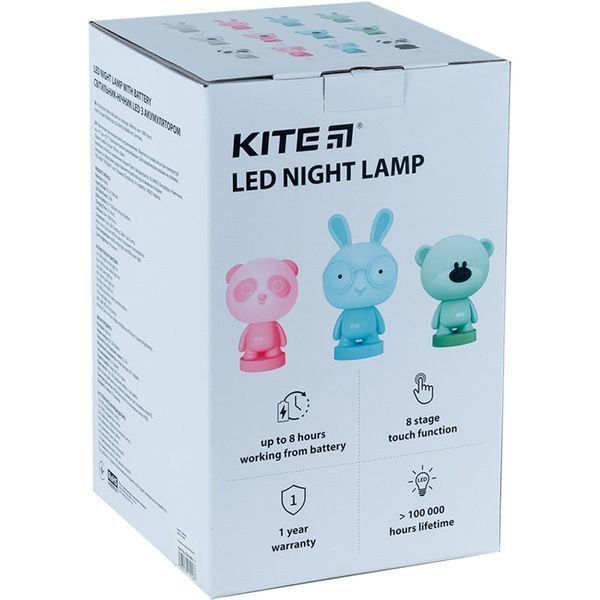 Світильник-нічник LED з акумулятором Bunny Kite K24-490-1-3, блакитний K24-490-1-1 фото