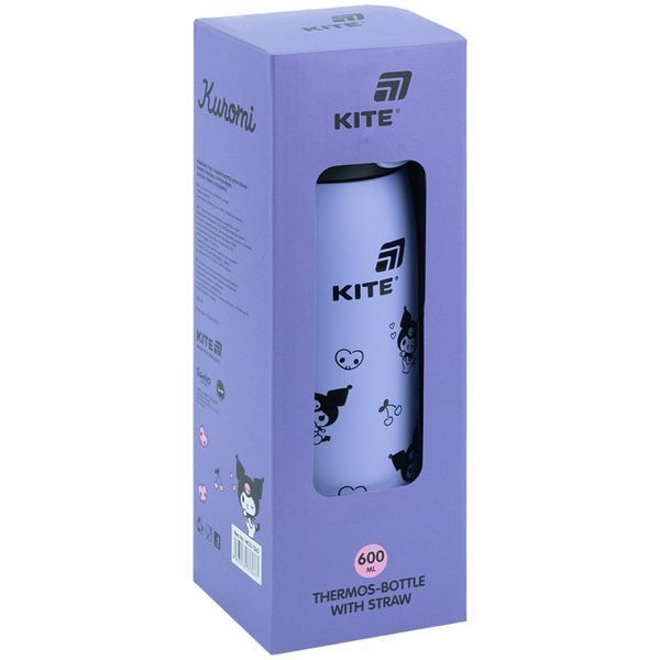 Термос Kite з трубочкою 600мл Kuromi HK25-1262 HK25-1262 фото