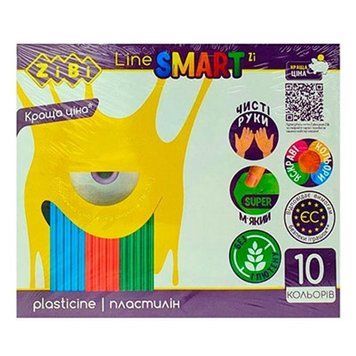 Пластилін ZiBi 10 кольорів, 200 г, SMART Line ZB.6223 ZB.6223 фото