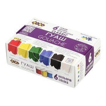 Фарби гуашеві ZiBi Classic Kids Line 6х20 мл ZB.6610 ZB.6610 фото