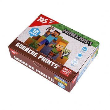 Фарби гуашеві Yes Minecraft 12 кольорів по 20 мл 230407 230407 фото