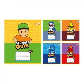 Зошит шкільний Yes Stumble Guys А5 12 аркушів коса лінія 768730 768730 фото
